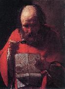 LA TOUR, Georges de Saint Jerome Reading sg oil on canvas